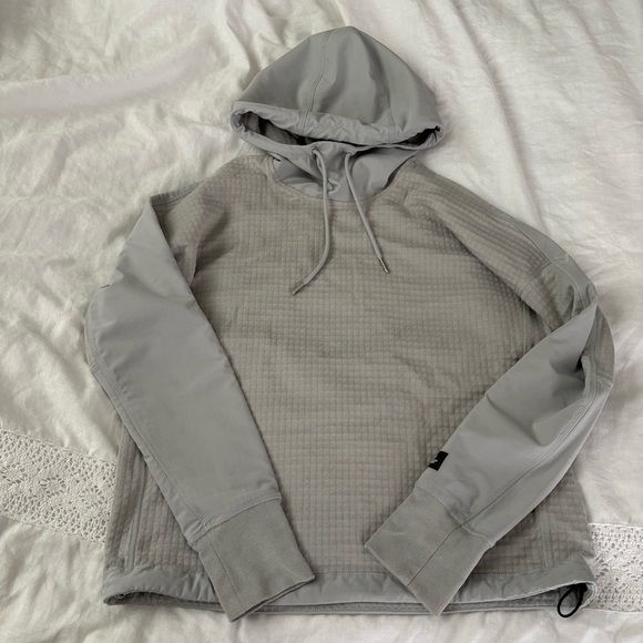 Adidas x Reigning Champ SMALL Hoodie Womens Gray Waffle cowl neck sweatshirt - Picture 3 of 10